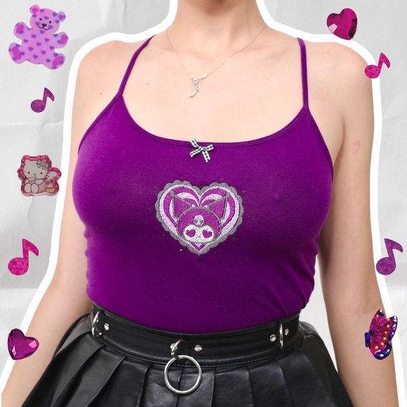Sanrio Tops - KUROMI SANRIO PURPLE CAMI TOP by LYUU